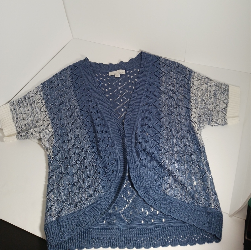 Carolyn Taylor Open Knit Cardigan Size XL Womens